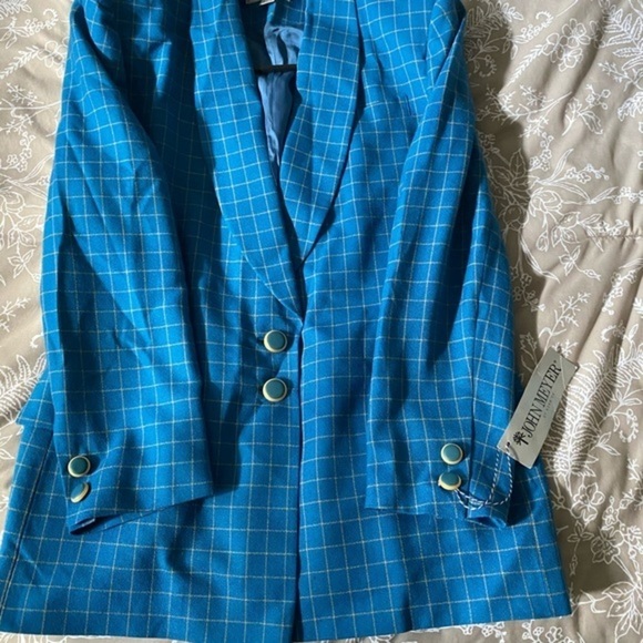 🌺JOHN  MEYER plaid  blazer SIZE 14 casual can be worn with denim, - Picture 5 of 11